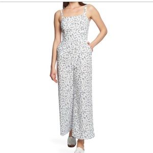 1.State white and blue floral jumpsuit size 6 excellent used condition.